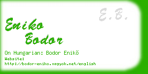 eniko bodor business card